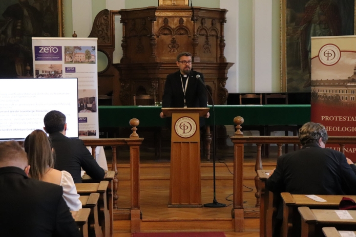 Thomas Andrea Põder (Észtország) a Konkordia európai jelentőségéről beszél